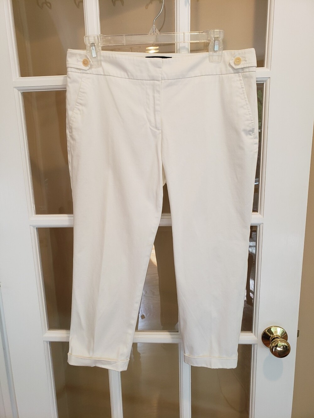 Talbots- Signature Style-White Cropped Pants Size:10P